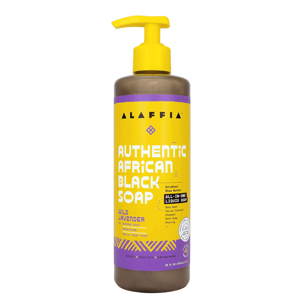 Alaffia Authentic African Black Soap All-in-One, Lavender Ylang Ylang