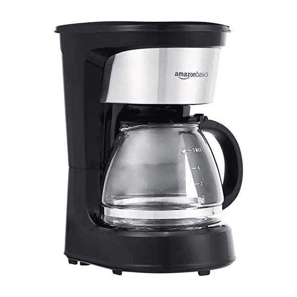 Amazon Basics 5-Cup Coffeemaker With Glass Carafe